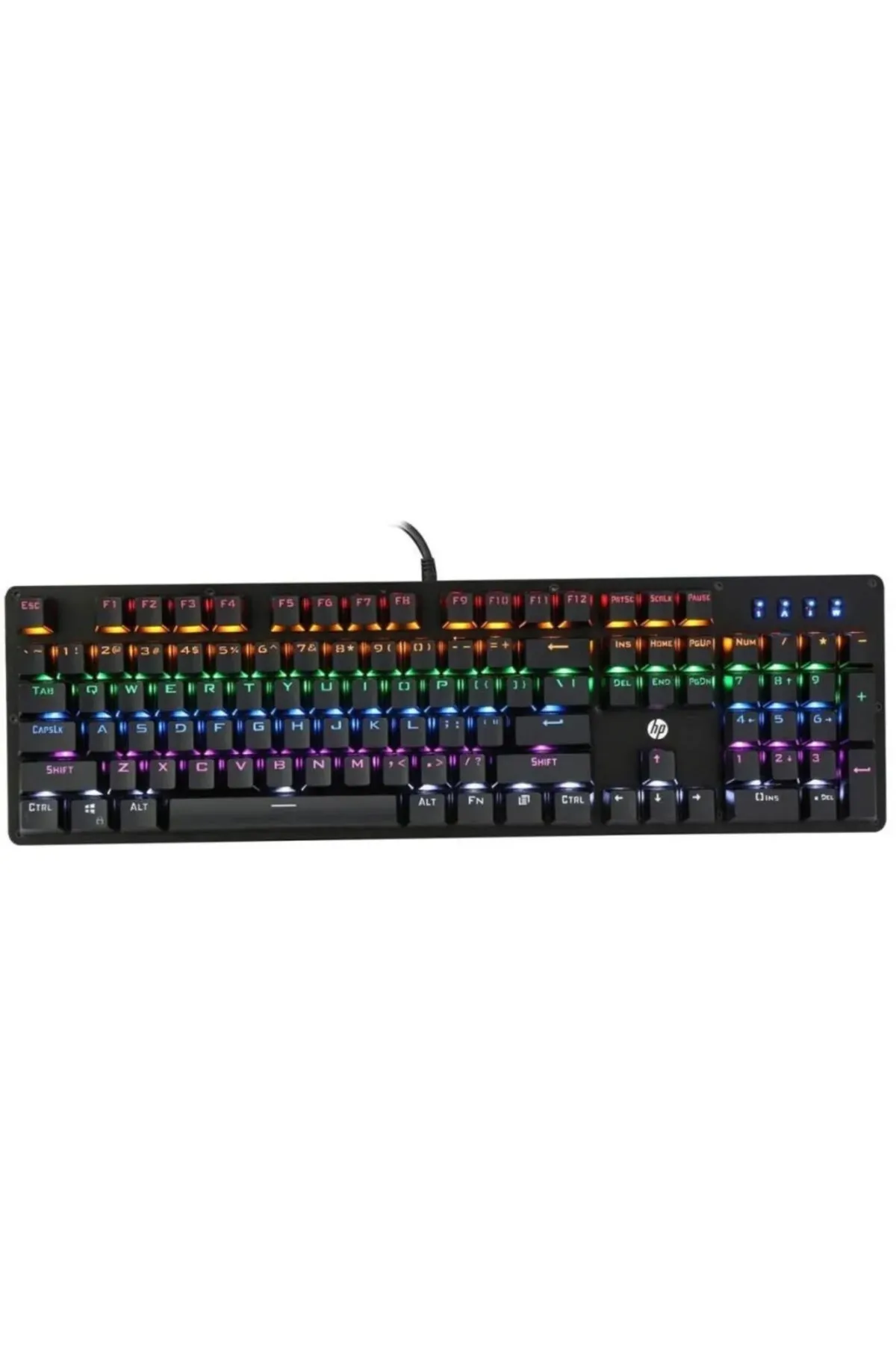 Hp Gk100f Mekanik Gaming Klavye, Kablolu Klavye Modern Tasarım Türkçe Q Klavye Rgb Işıklı